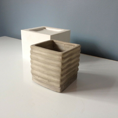 Molde de Silicone Para Vaso Cubo Ondulado Ref 762