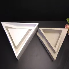 Molde de Silicone de Vaso Triangular com Escadas Ref 207