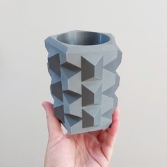 Molde Vaso Geométrico Ref 1024 - SILIMIX MOLDES