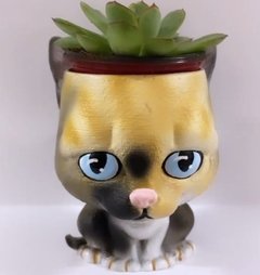 Molde de Silicone Para Vaso Gato Siamês Ref 823 na internet