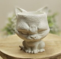 Molde de Silicone Para Vaso Gato Mau Ref 819