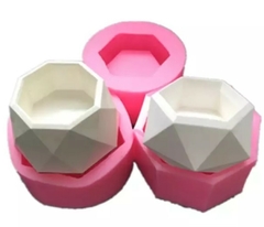 Dupla De Moldes para Vasos Geométricos Ref642