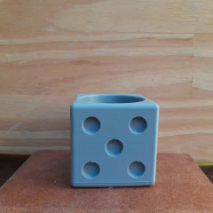 Molde De Silicone Para Vaso de Concreto Cubo Dado na internet