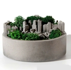 Molde De Silicone Para Vaso de Concreto Cidade Ref 664