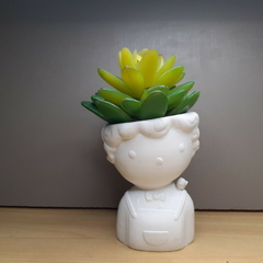 Molde de silicone para Vaso Menino com passarinho REF 738