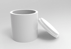 Molde de Silicone de Cilindro com Tampa Base Reta Ref 1349 - comprar online