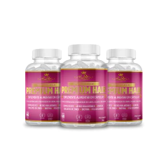 PREMIUM HAIR SUPLEMENTO CAPILAR, CABELO PELE E UNHA (3 FRASCOS - Economize R$ 69,98)