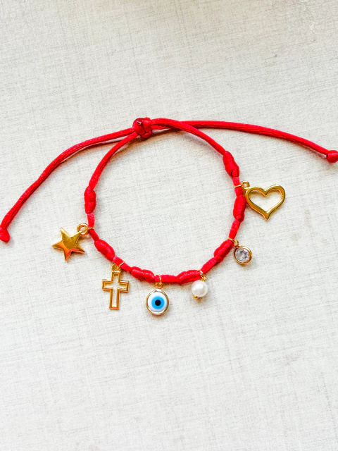 pulseira 7 nós com pingentes - comprar online