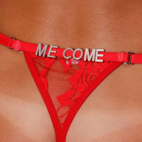 Calcinha Fio Dental “ME COME” Vermelha