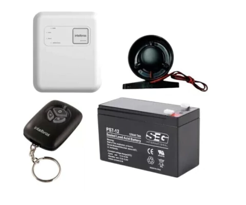 Central Cerco Eléctrico Intelbras 6012 Con Sirena Y Batería