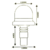 BALIZA DESMONTABLE GIRATORIA 60 LEDS 12V - 24V CON SOPORTE LUZ AMBAR