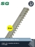 Cremallera De Hierro Acero Metálica Espesor 8mm 1m M4 // SEG ORIGINAL - comprar online