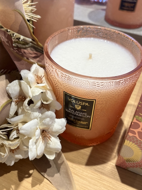 Vela copo vidro classico 60h Kalahari Watermelon