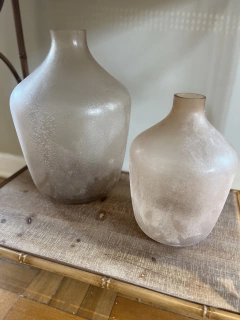 Vaso redondo jateado | 39cm na internet