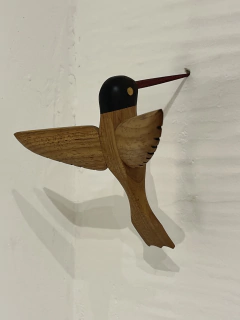 Beija flor G asa serrilhada cabeça marrom