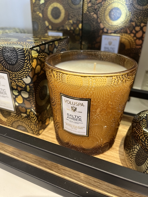 Vela copo vidro classico 60h Baltic Amber