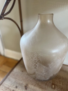 Vaso redondo jateado | 39cm