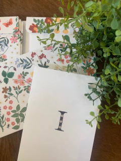 Cartões inicial floral - loja online