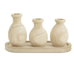 Kit Mini vasos em madeira na internet