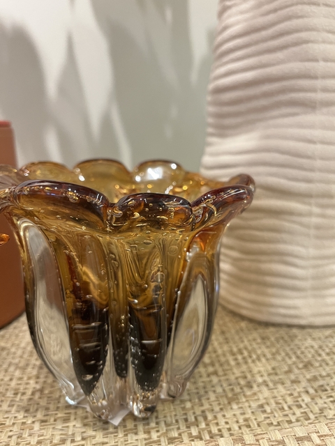 Vaso trouxinha âmbar/marrom