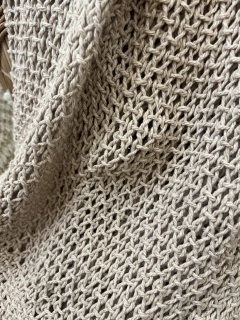 Manta tramas sem franja marfim - comprar online