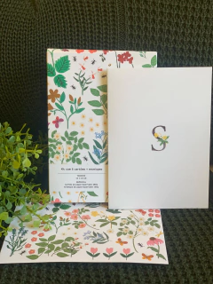 Cartões inicial floral - comprar online