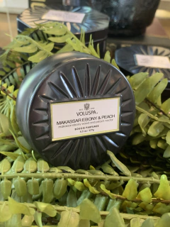 Mini vela lata 25h Makassar Ebony e Peach - comprar online