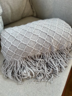 Manta tricot cinza - comprar online