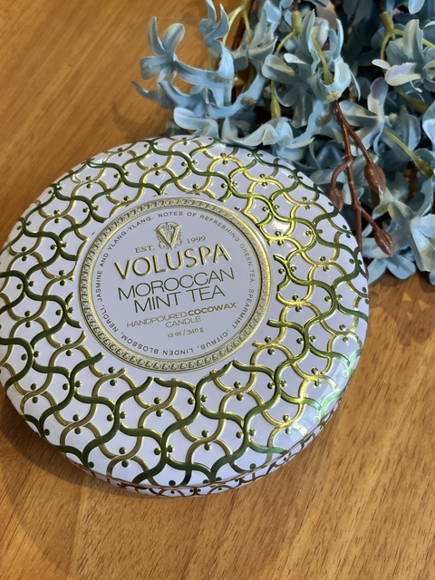 Vela lata 3 pavios 60H Moroccan Mint Tea