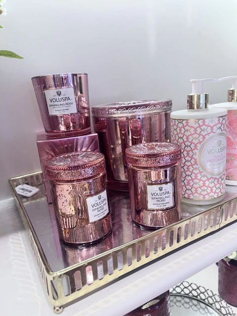 Bandeja espelho dourada G