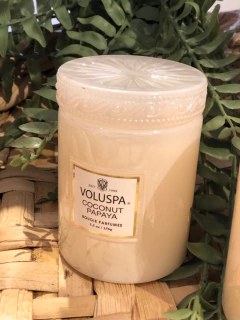 Mini vela pote vidro 50h Coconut Papaya na internet