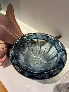 Vaso de vidro azul - comprar online