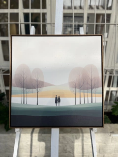 Quadro surreal 4 arvores