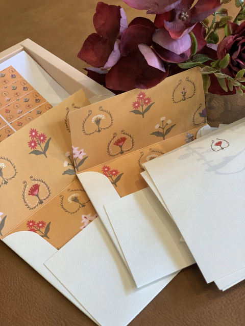 Kit Cartão flores terrosas