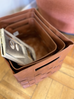 Cestos PU caramelo M - comprar online