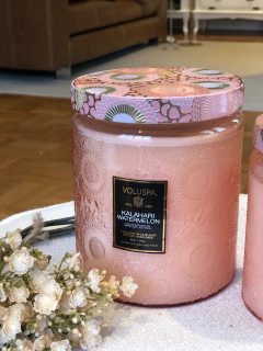 Vela pote vidro 140h Kalahari Watermelon - Studio54decora