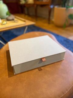 Caixa linho cinza G - comprar online