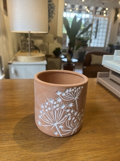 Vaso terracota flores brancas PP na internet
