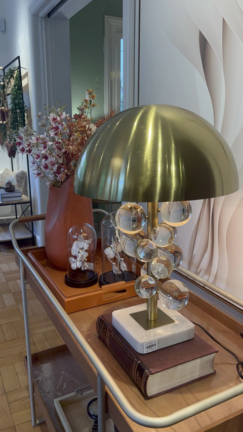 Abajur esferas em vidro