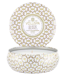 Vela lata 3 pavios 60h Suede Blanc na internet