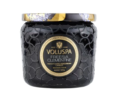 Vela pote vidro 35h Freesia Clementine na internet