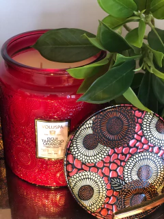 Vela pote vidro 140h Goji Tarocco Orange - Studio54decora