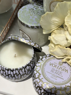 Mini vela lata 25h Suede Blanc