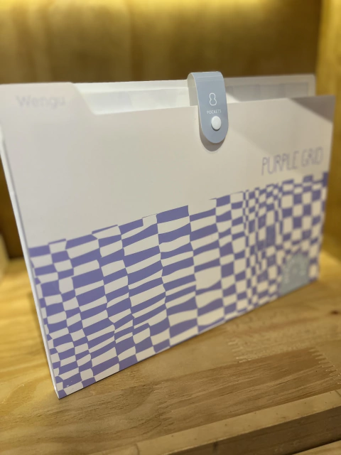 Pasta Sanfonada A4 - Purple Grid