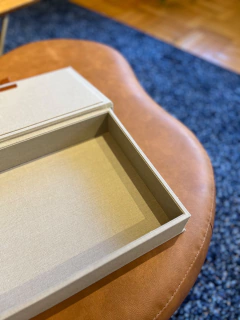 Caixa linho cinza G - Studio54decora