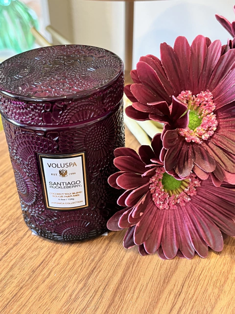 Mini vela pote vidro 50h Santiago Huckleberry