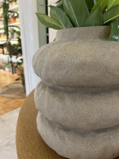 Vaso ceramica bege G - comprar online