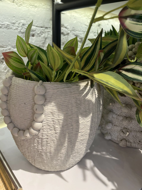 Cachepot concreto alcinhas M cinza claro