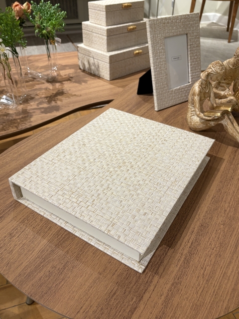 Caixa livro palha G - comprar online
