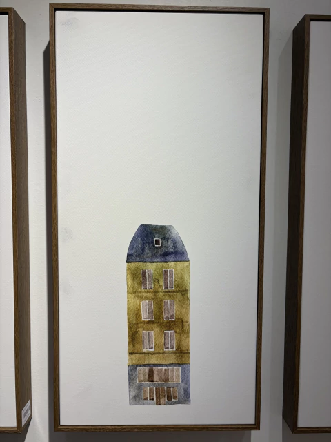 Quadro prédio verde - comprar online